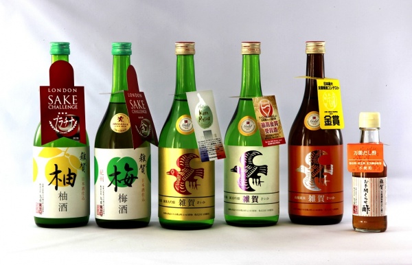 2018年に受賞した弊社日本酒、リキュール、食酢商品